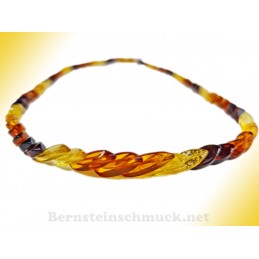 Amber necklace-multicolored-yellow-cognac-wine red