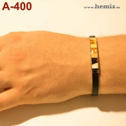 kleines Bernstein-Armband mit Kautschuk - für Damen und Herren