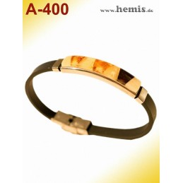 Bernstein-Armband mit Kautschuk - für Damen und Herren, klein