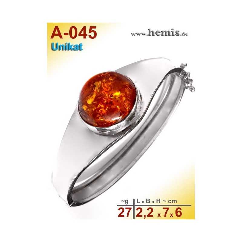 A-045 Bracelet, Amber jewellery, Sterling silver, 925