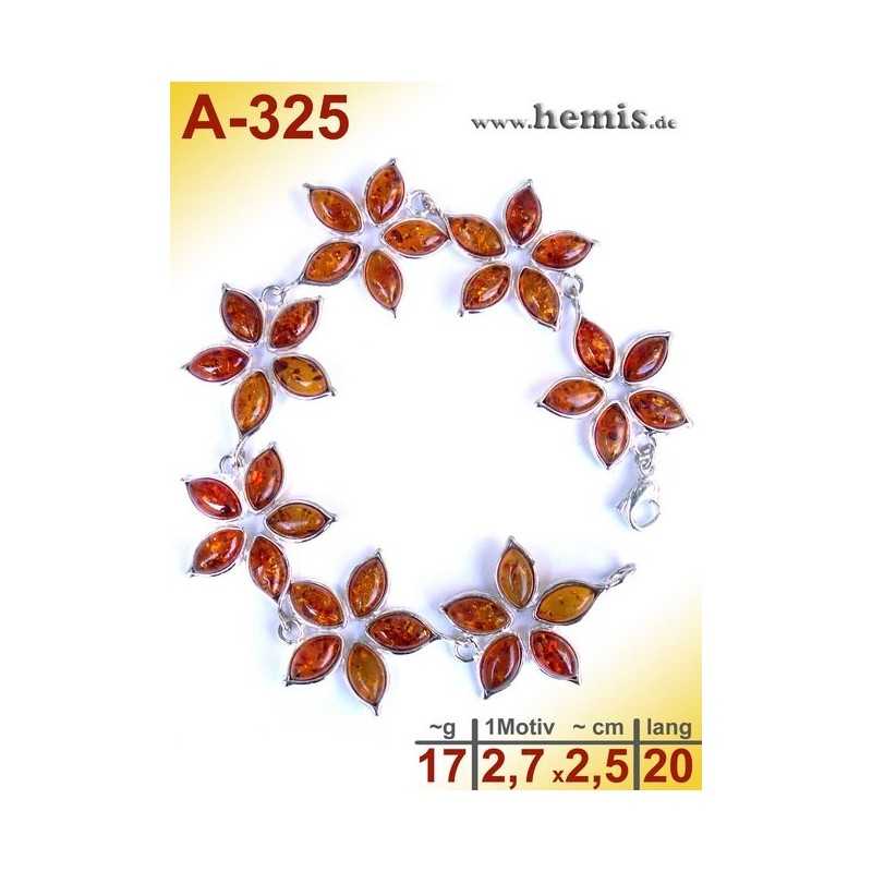 A-325 Bracelet, Amber jewellery, Sterling silver, 925