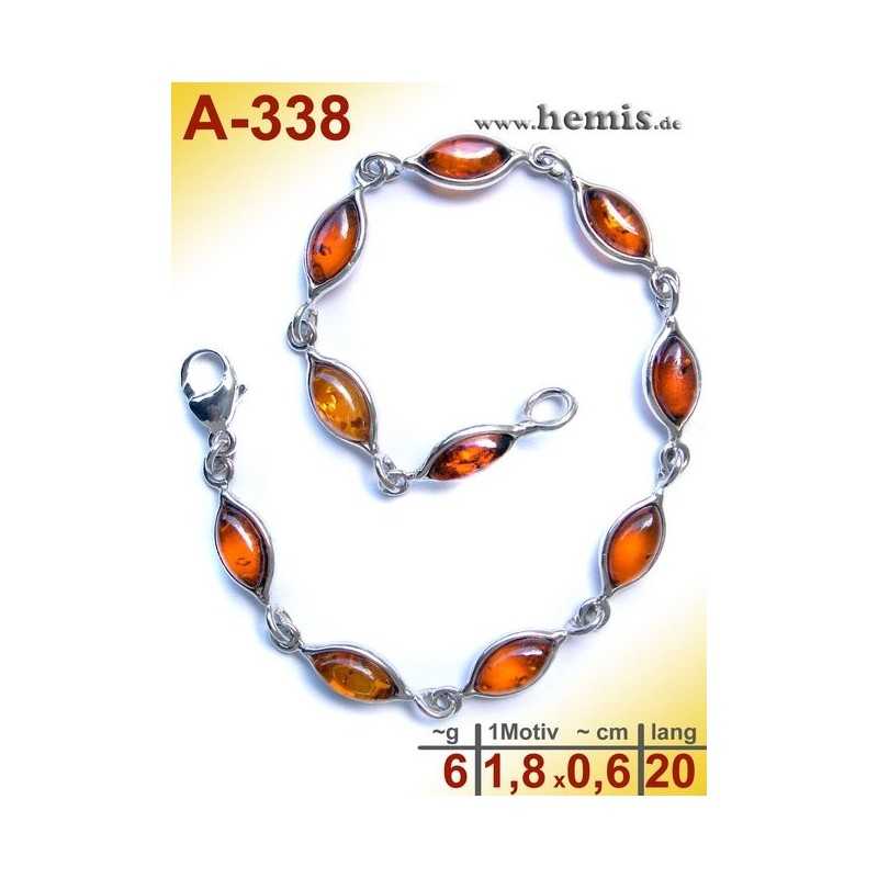 A-338 Bracelet, Amber jewellery, Sterling silver, 925 A-338 Bracelet, Amber jewellery, Sterling silver, 925