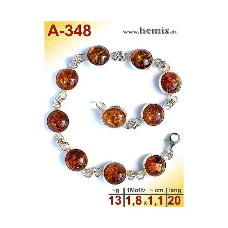 A-348 Amber Bracelet, Amber jewelry, silver-925 