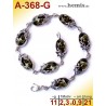 A-368-G Amber Bracelet, Amber jewelry, silver-925 