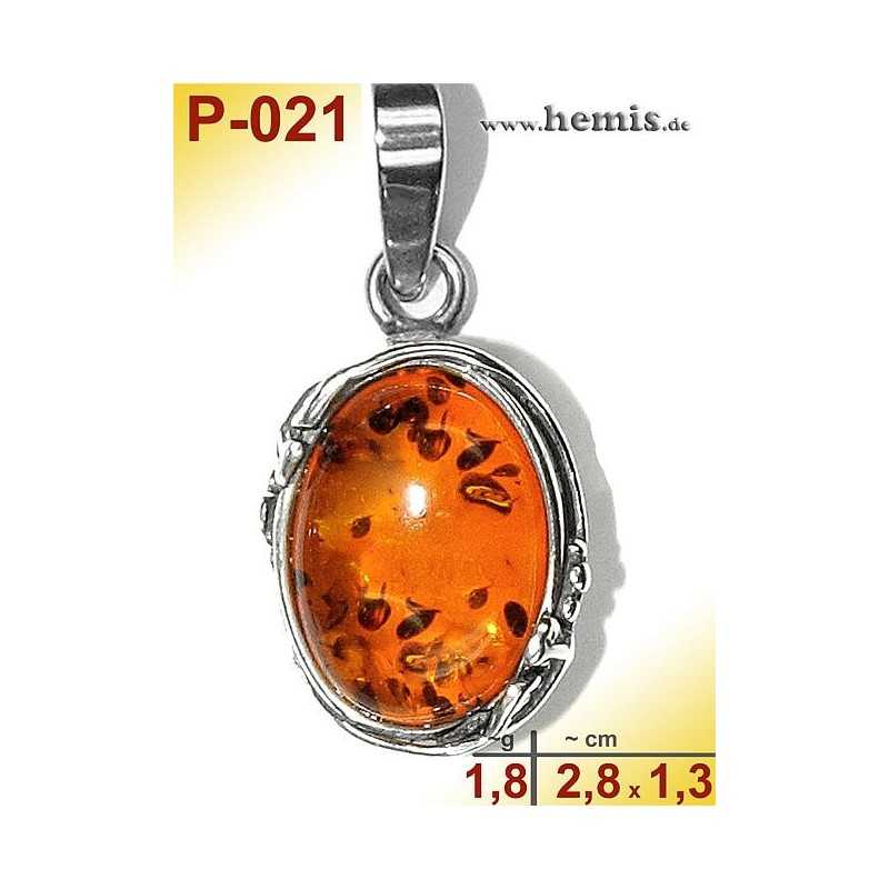 P-021 Amber Pendant, Amber jewelry, silver-925