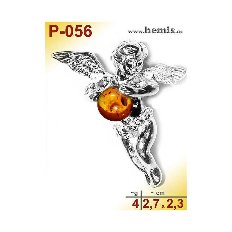 P-056 Amber Pendant, Amber jewelry, silver-925, Angel 