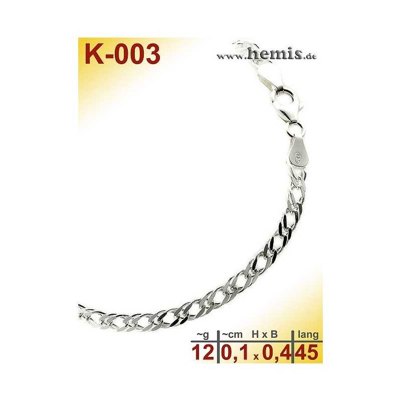 K-003 Chain, sterling silver -925, M, double-rombo