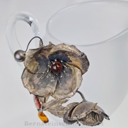 Pitcher with amber and silver 925